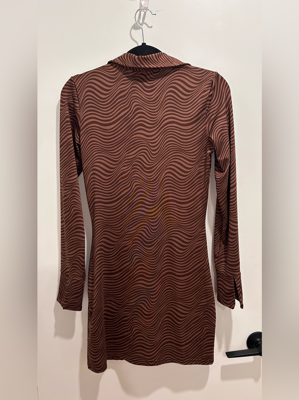Divided Brown Ruched Button-Front Mini Dress - Picture 2 of 3
